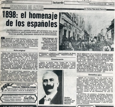 1898: el homenaje a los españoles