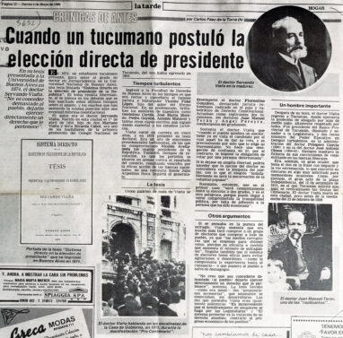 Cuando un tucumano postuló la elección directa de presidente