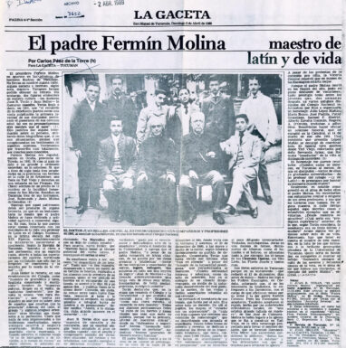 El padre Fermín Molina, maestro de latín y de vida