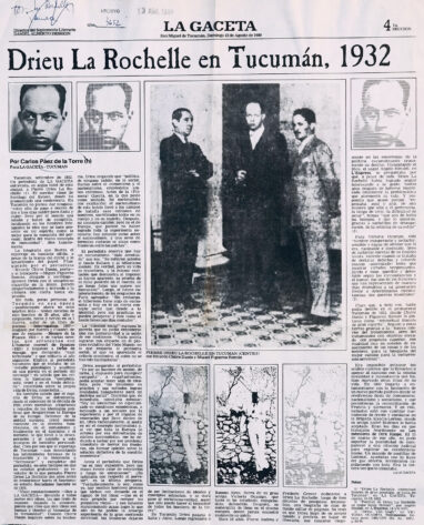 Drieu La Rochelle en Tucumán, 1932