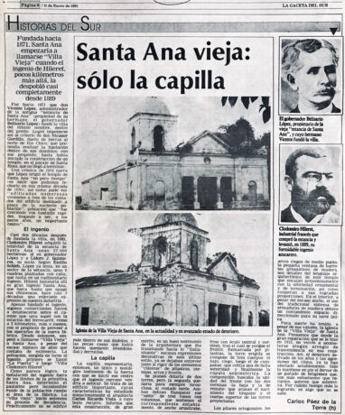 Santa Ana vieja: sólo la capilla