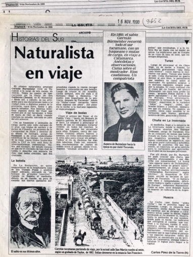 Naturalista en viaje