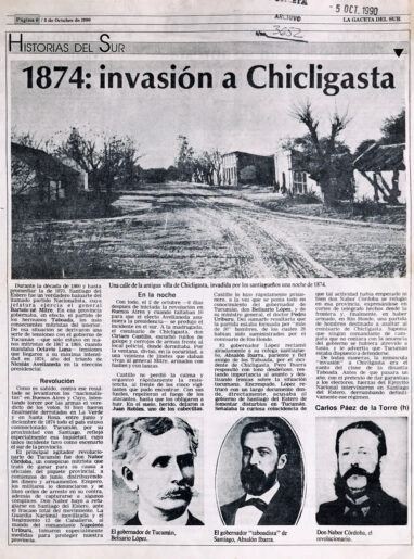 1874: invasión a Chicligasta