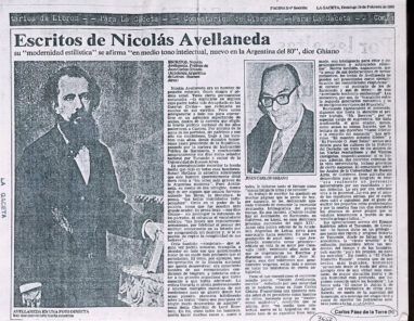 Escritos de Nicolás Avellaneda. Prólogo de Juan Carlos Ghiano.