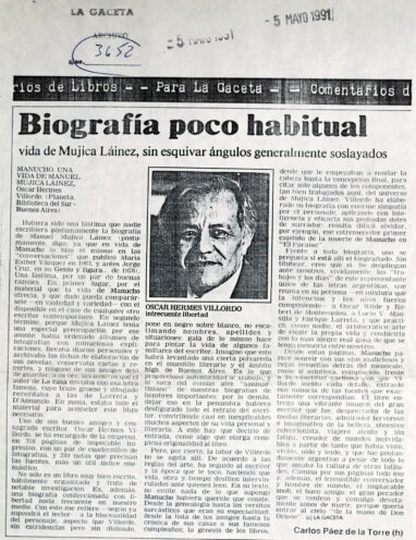 Biografía poco habitual. Vida de Mujica Lainez, sin esquivar ángulos generalmente soslayados