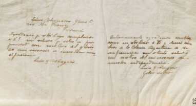 Carta al Señor Gobernador Faustino Miguel Parera de Luis F. Nougués