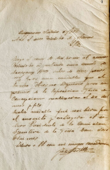 Cartas de José Padilla al Sr. Ministro de gobierno