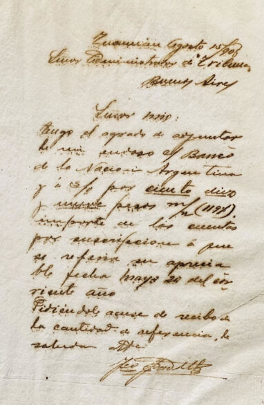 Carta al Señor Administrador de Tribuna de Jose Padilla