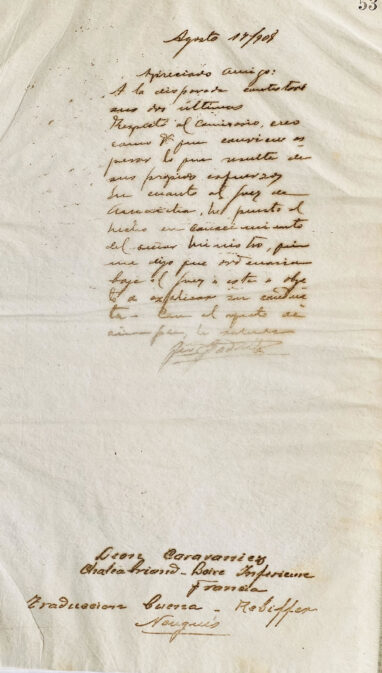 Carta a León Caravaniez de José Padilla