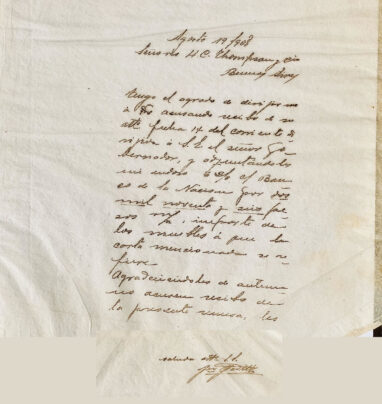 Carta a los señores Thompson y Cia. de José Padilla