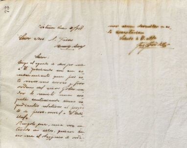Carta al Sr. José A Frias de José Padilla