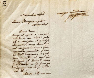 Carta al los Sres. Thompson y Cía de José Padilla