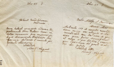 Carta a Fortunato Mendilarzhu y carta al Dr. Adolfo S. Carranza de Luis F. Nougués