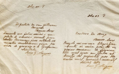 Carta al Diputado M. Van Gelderen y carta a Teodoro De Bary de Luis F. Nougués
