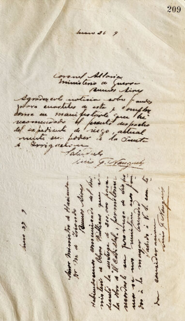 Cartas al Coronel Allaria y al Ministro de Hacienda Dr. M. de Iriondo de Luis F. Nougués