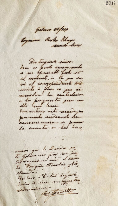 Carta al Ingeniero Carlos Thays de José Padilla
