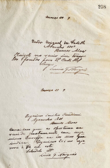 Cartas a Miguel M. Padilla y al Ingeniero Emilio Candiani de Luis F. Nougués