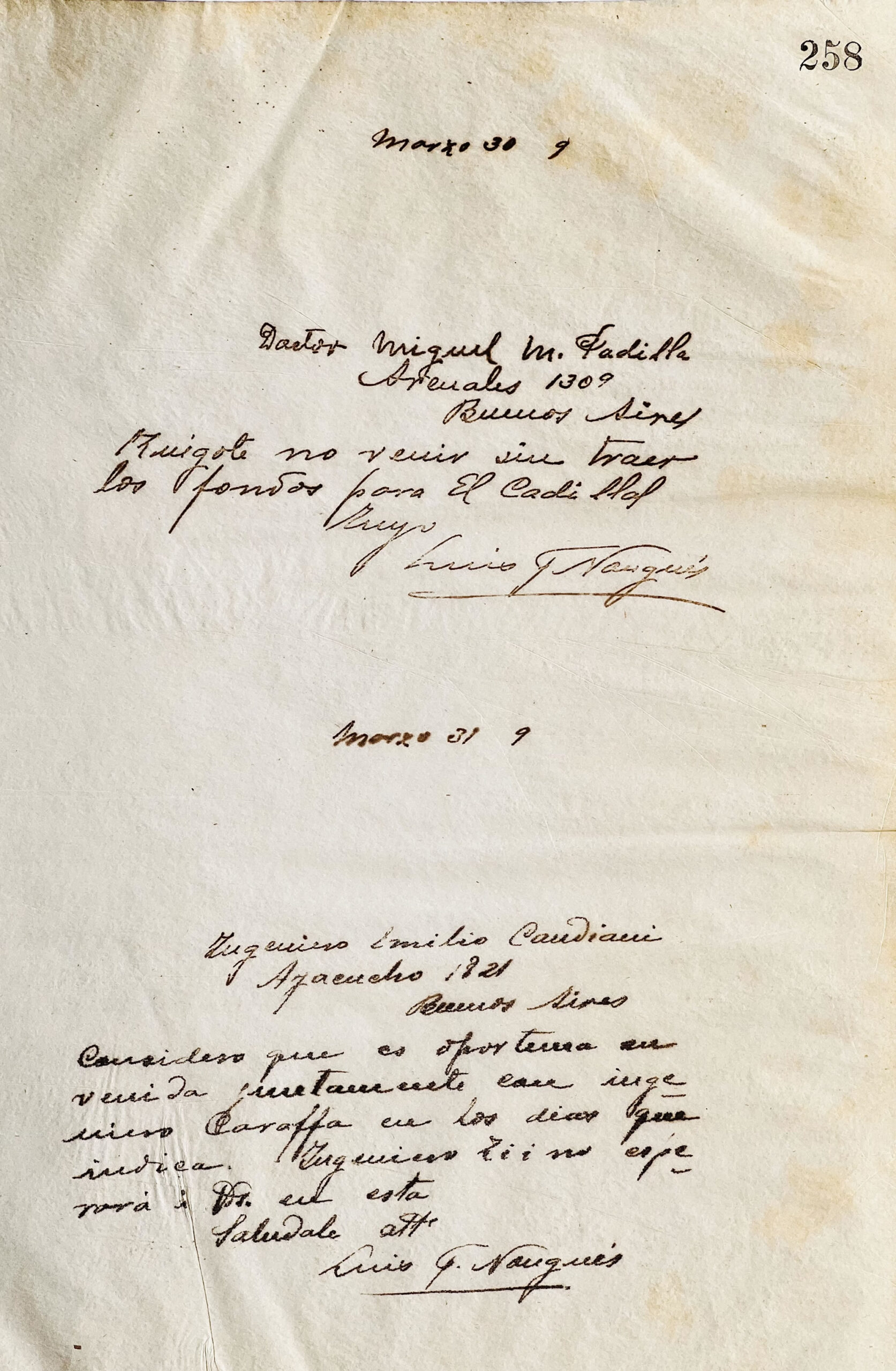 Cartas a Miguel M. Padilla y al Ingeniero Emilio Candiani de Luis F. Nougués