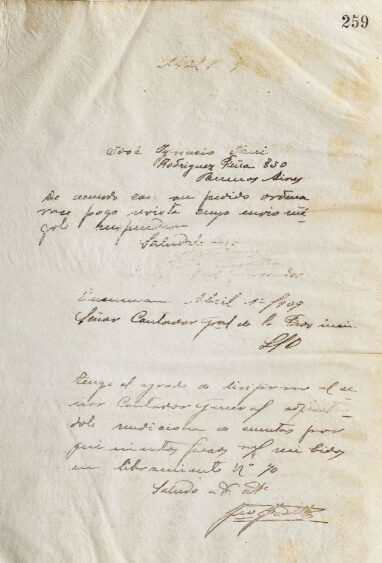Cartas a José Ignacio Jani y al Sr. Contador General de la Provincia de José Padilla