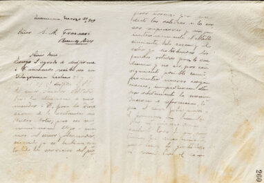 Carta al Sr. J.A. Graessi, sin firma